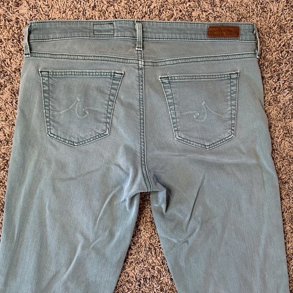 Adriano Goldschmied Jeans Womens 29R Green Stevie Slim Straight Ankle Low Rise - Picture 3 of 10